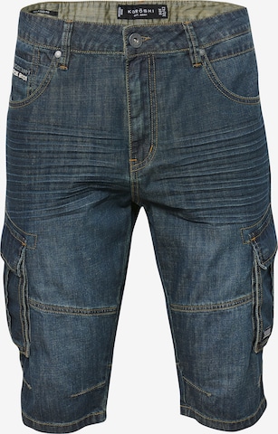Regular Jeans cargo KOROSHI en bleu : devant
