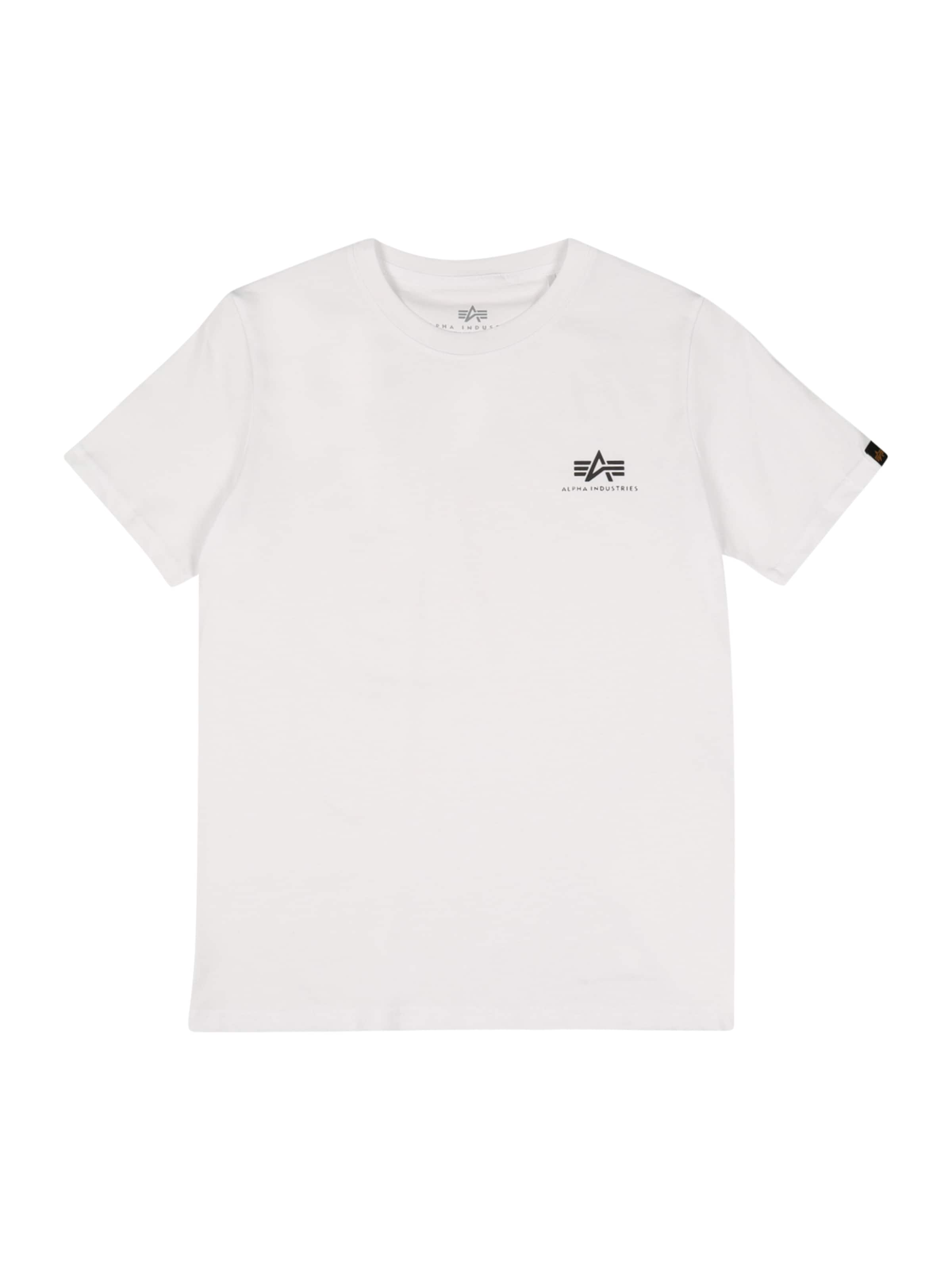 ALPHA INDUSTRIES Тениска в черно / бяло, Преглед на продукта