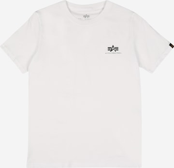 T-Shirt ALPHA INDUSTRIES en blanc : devant