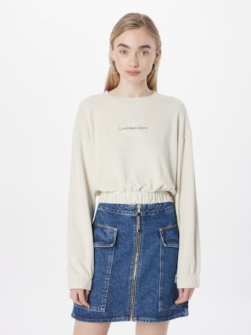 Calvin Klein Jeans Sweatshirt i beige: forside