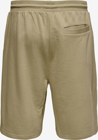 Only & Sons Loose fit Trousers 'Lee' in Beige