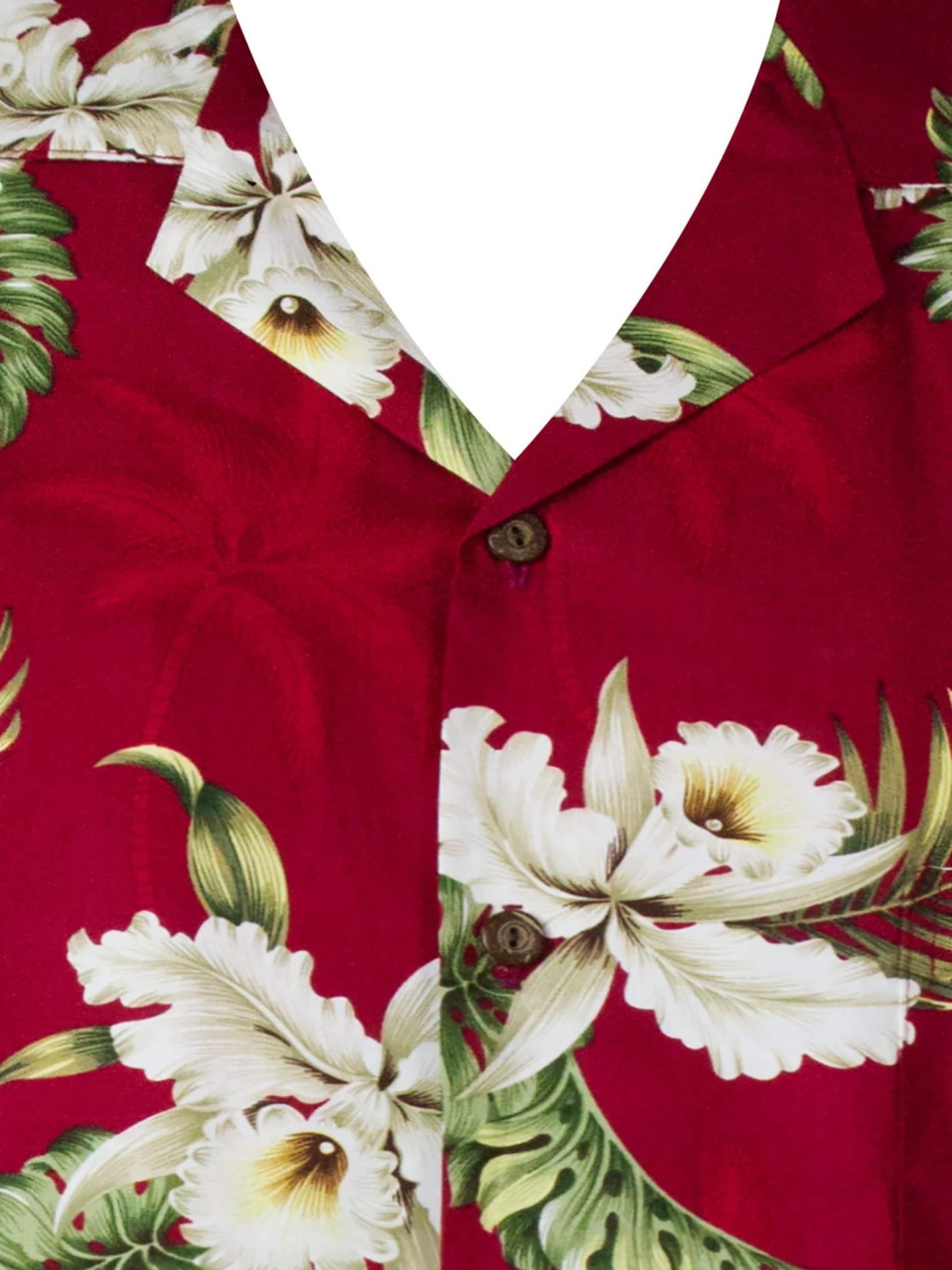 KY's Regular fit Overhemd 'Enzian' in Rood