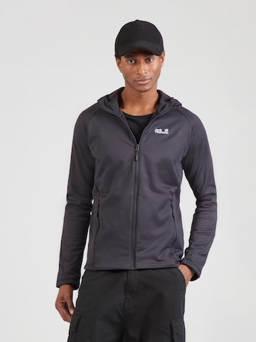JACK WOLFSKIN - Chaqueta polar funcional 'PEAK DISTRICT' en negro: frente