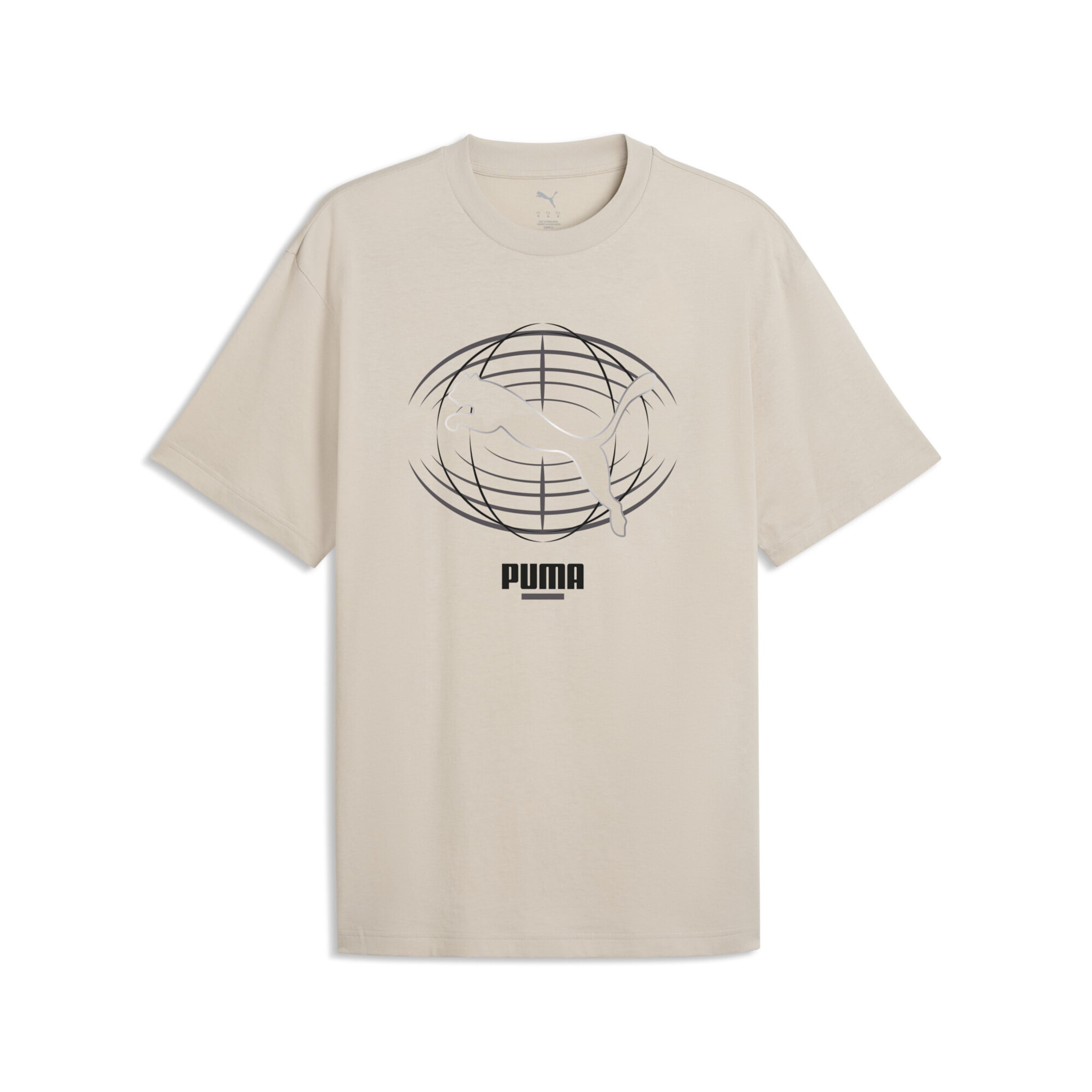 PUMA T-Shirt fonctionnel en S en gris clair / noir, Vue avec produit