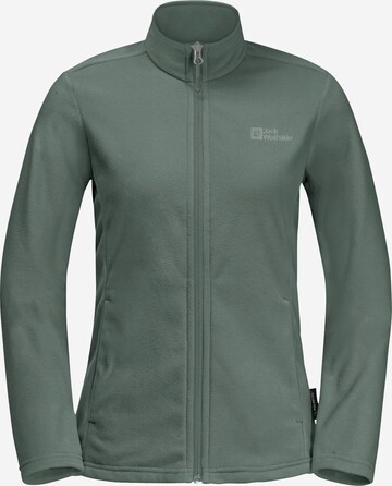 JACK WOLFSKIN Athletic Fleece Jacket in Green: front