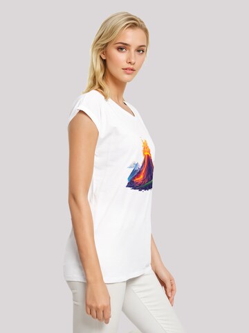 T-shirt 'Vulkanausbruch' F4NT4STIC en blanc