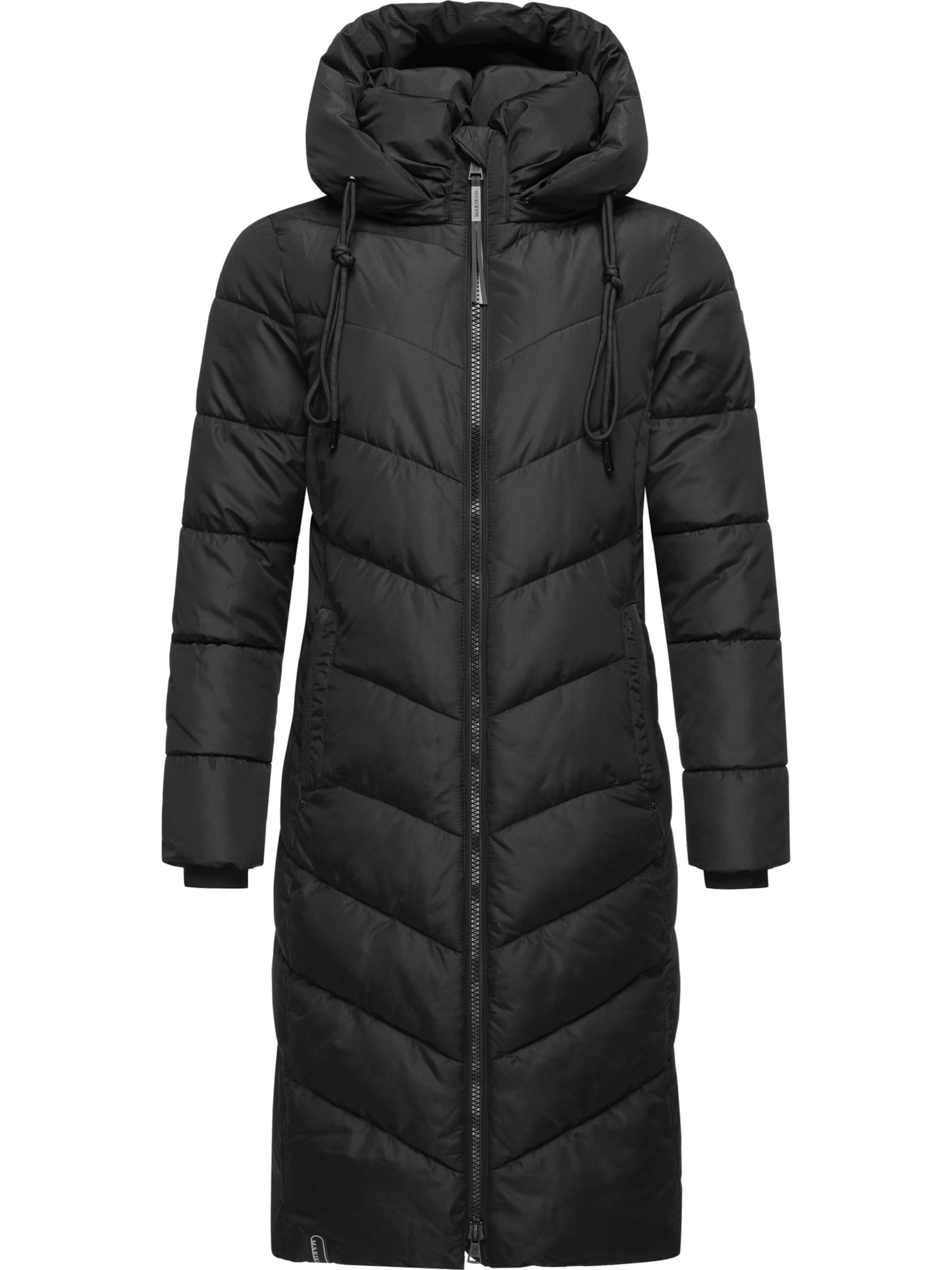 Manteau d’hiver 'Sahnekatzii XIV-1' MARIKOO en noir : devant