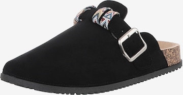 Ital-Design Pantolette in Schwarz: Vorderseite