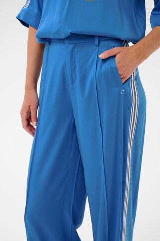 Cream Wide leg Broek 'Thea ' in Blauw