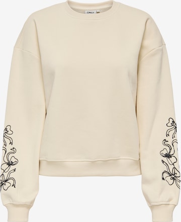Only Tall Sweatshirt 'ONLBROOKLYN' in Beige: front