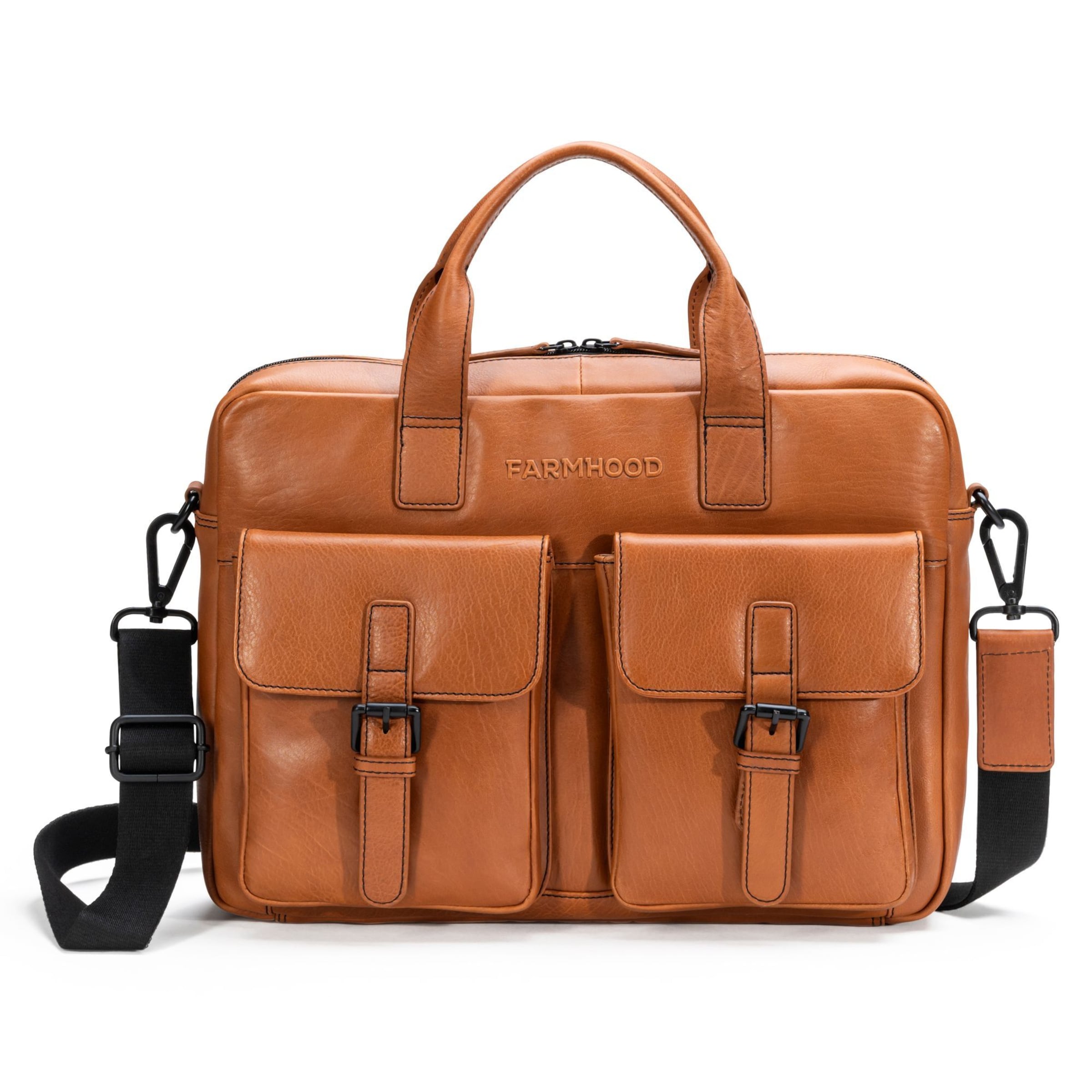 Farmhood Aktentas in Bruin: voorkant