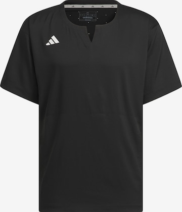 ADIDAS PERFORMANCE - Camisa funcionais 'Adizero Dugout Cage' em preto: frente