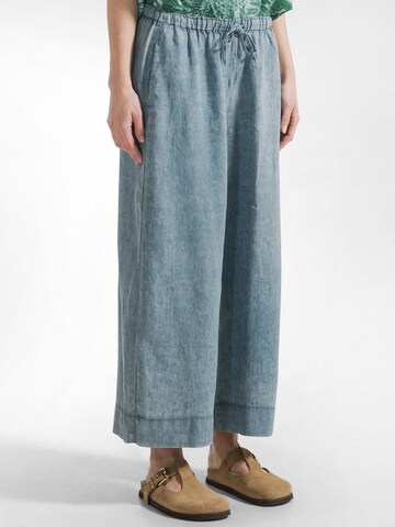 DEHA Wide leg Broek in Blauw: voorkant