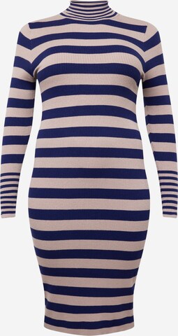 Vero Moda Curve Knitted dress 'MAXINE' in Blue: front