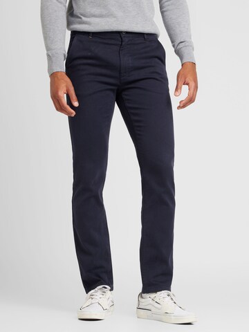 BOSS Slimfit Chino kalhoty – modrá: přední strana