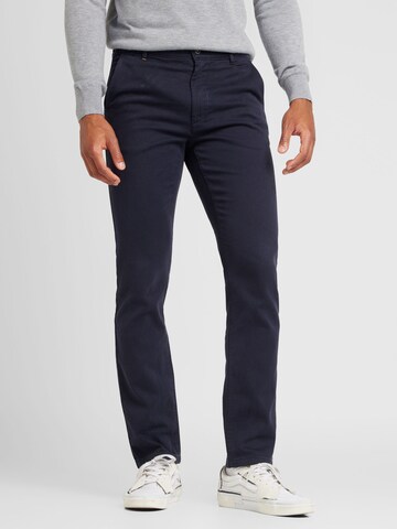 Coupe slim Pantalon chino BOSS en bleu : devant