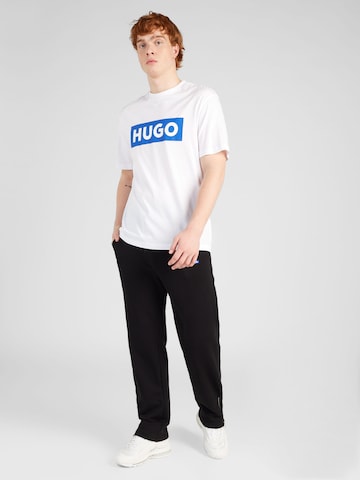 HUGO Blue Тениска 'Nico' в бяло
