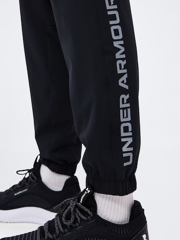 UNDER ARMOUR Tapered Sportbroek 'Tech Utility' in Zwart