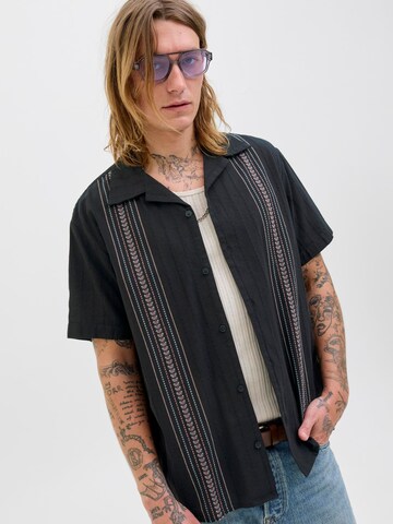 JACK & JONES Comfort fit Button Up Shirt in Black