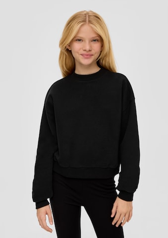 s.Oliver Sweatshirt in Zwart: voorkant