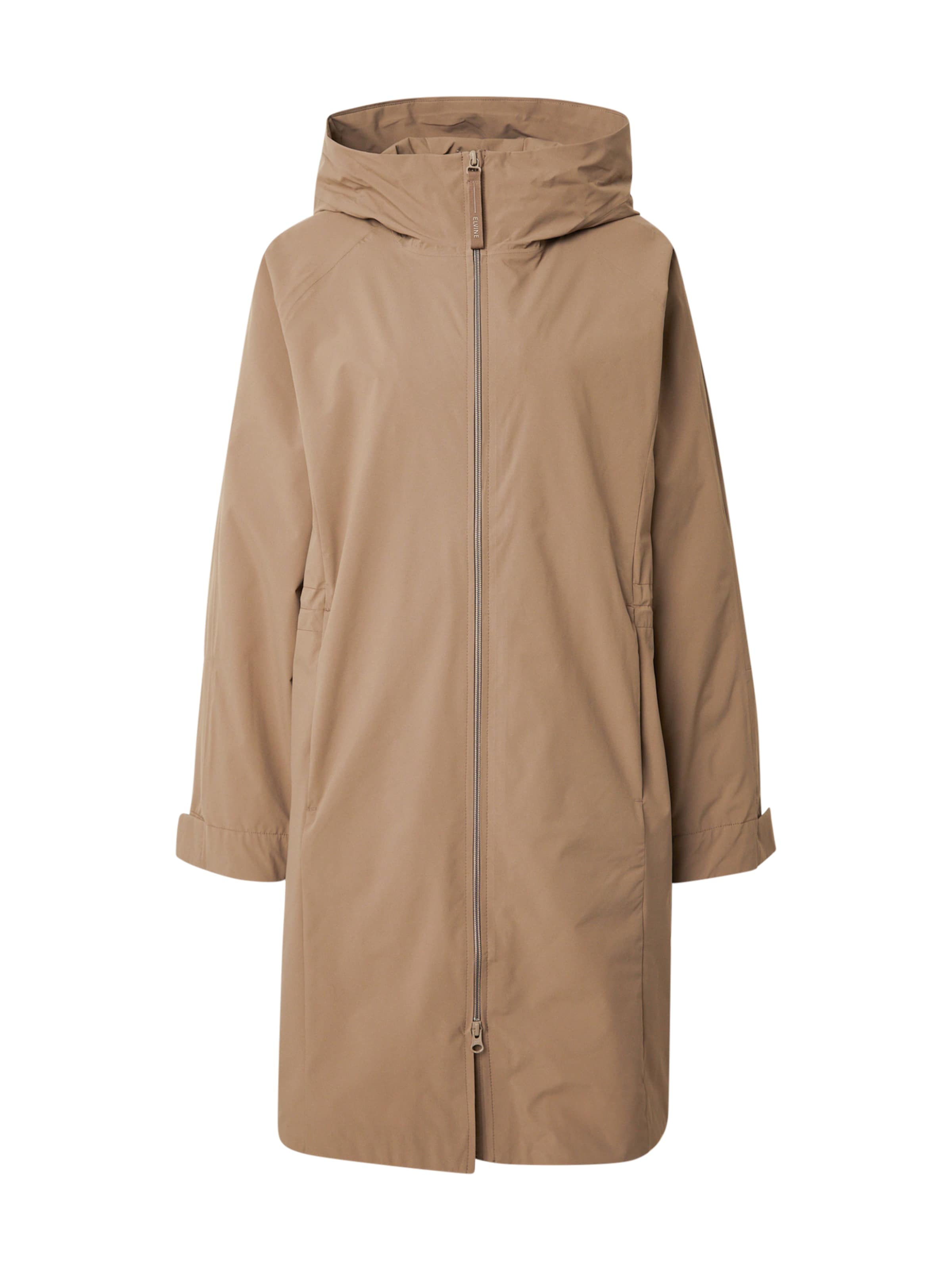 elvine Overgangsfrakke 'Liandra' i brun: forside