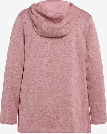 Ulla Popken Zip-Up Hoodie in Pink