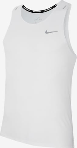 NIKE - Camiseta funcional 'Miler' en blanco: frente