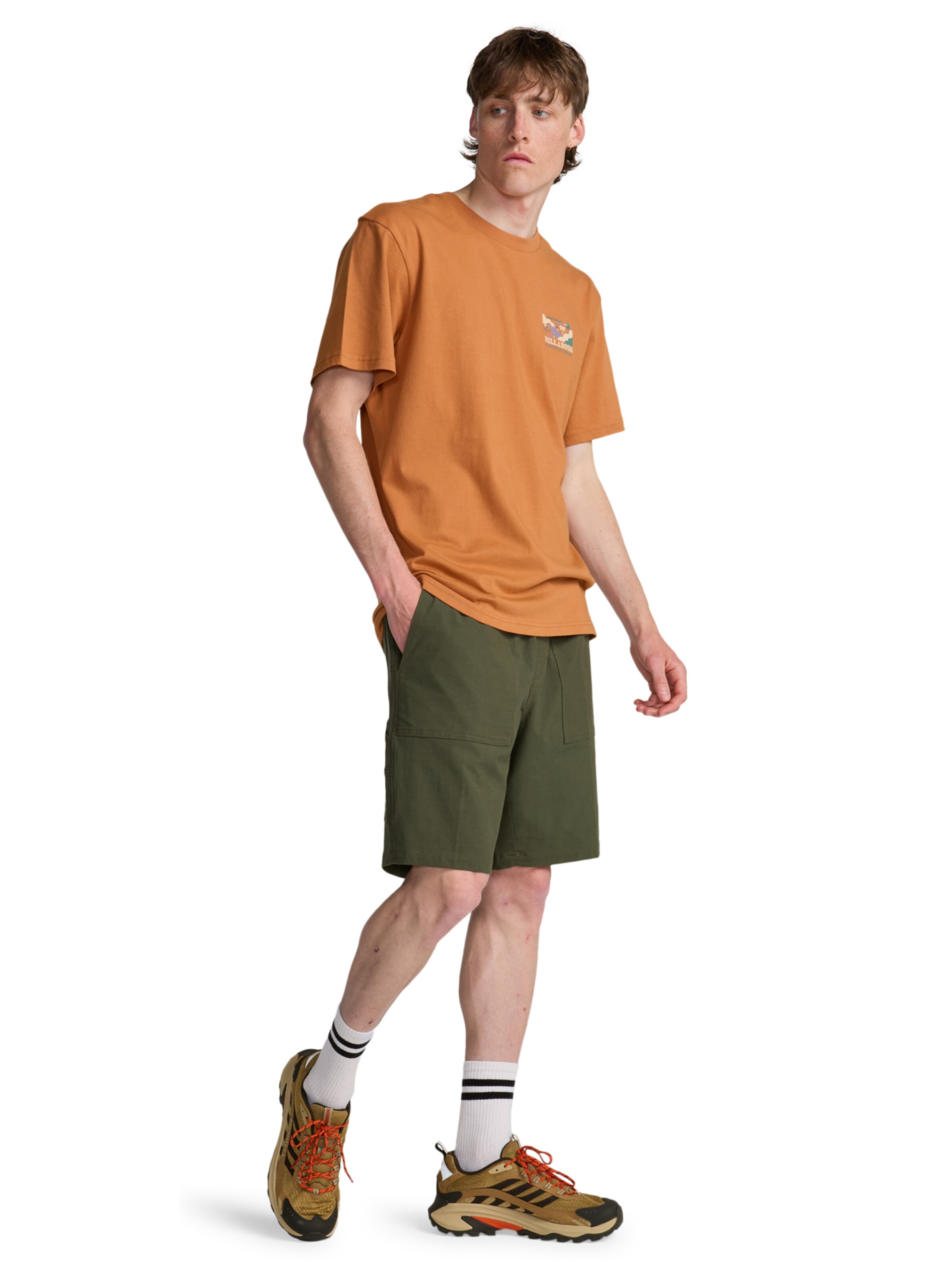 BILLABONG T-Shirt 'Range' in Braun