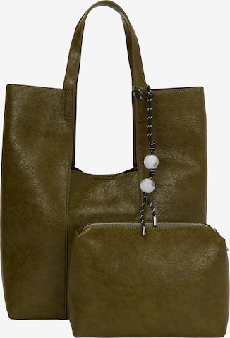 Shopper di usha WHITE LABEL in verde: frontale
