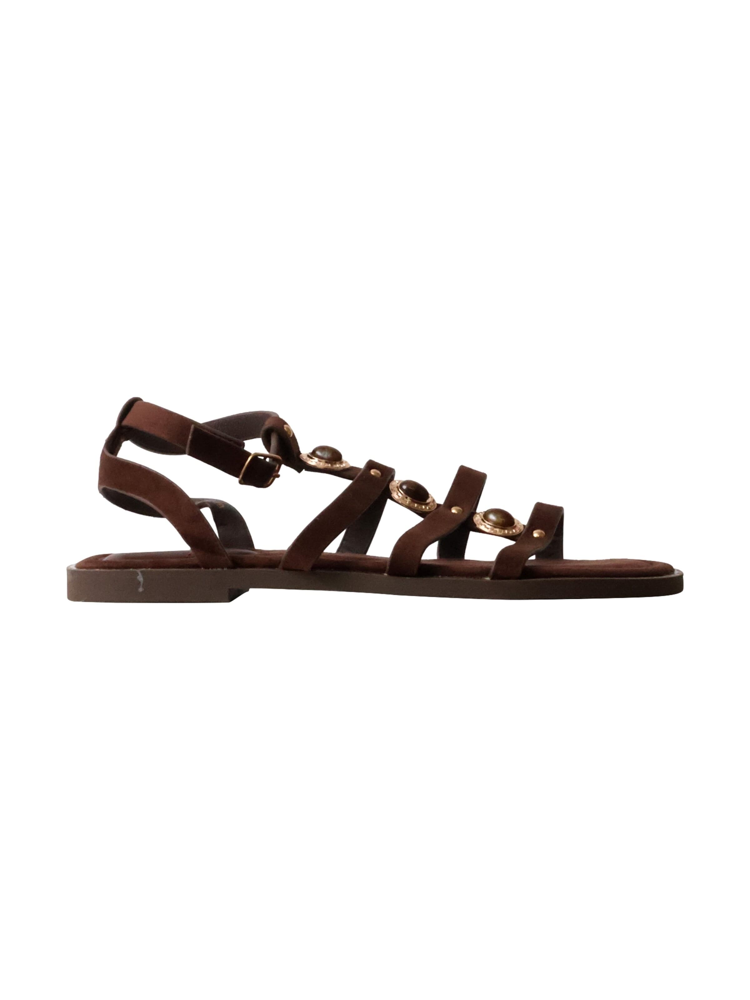 Super Mode - Sandalias 'Flache Riemchensandalen von Joalice' en marrón