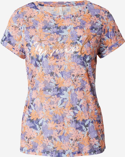 ONLY T-shirt 'RILLA' en bleu clair / or / violet foncé / orange, Vue avec produit