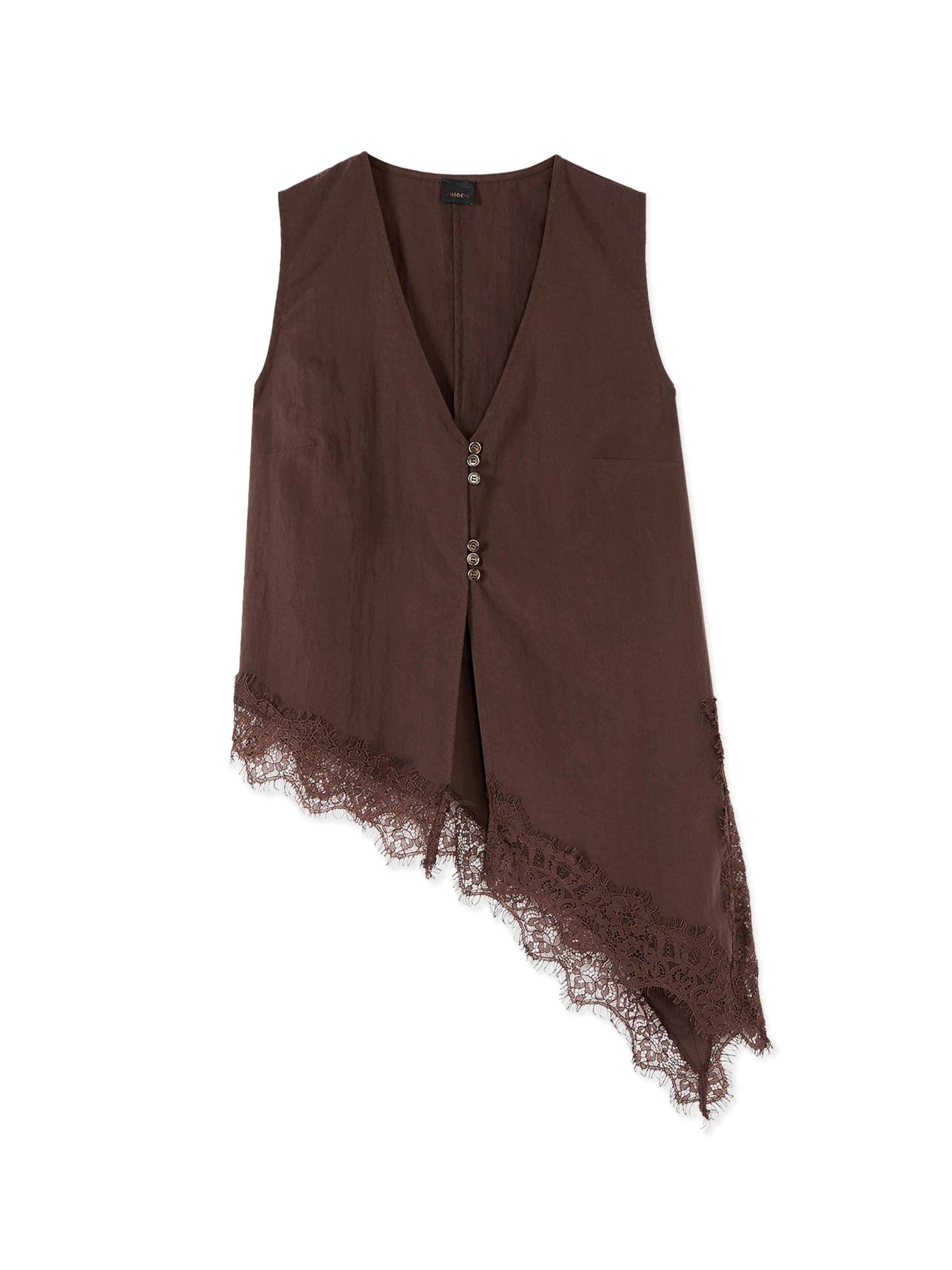 oltre - Blusa en marrón: frente
