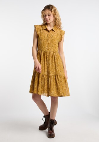 DreiMaster Vintage Shirt dress in Yellow