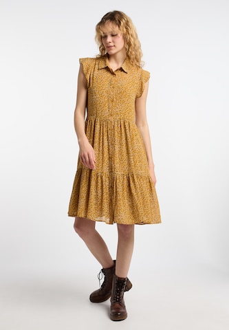 DreiMaster Vintage Shirt Dress in Yellow