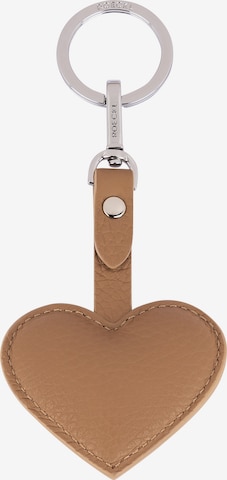 Roeckl Key Ring ' Heart ' in Brown: front