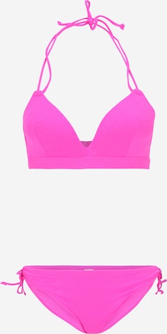 LingaDore T-paitarintaliivi Bikini värissä vaaleanpunainen: edessä