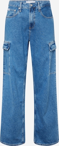 Calvin Klein Jeans Loosefit Cargojeans '90`s' i blå: framsida