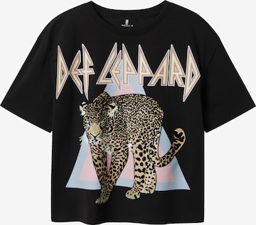 NAME IT Shirt 'Jikki Def Leppard' in Black: front