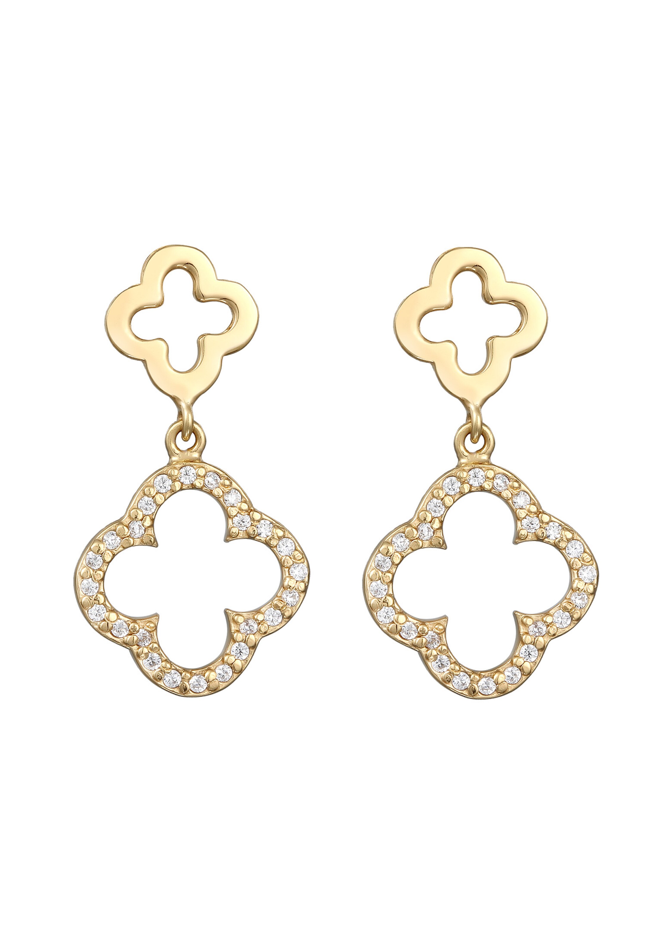 ELLI Earrings 'Kleeblatt' in Gold: front