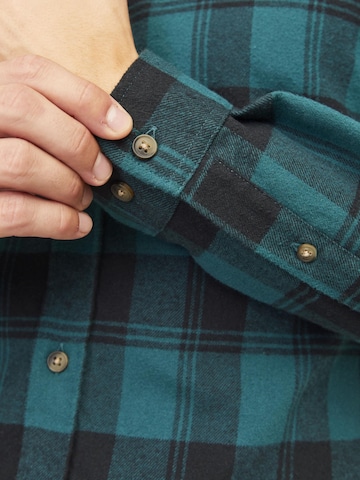 JACK & JONES Slim fit Overhemd 'JJJoshua' in Groen