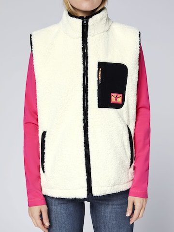 CHIEMSEE Vest ' aus kuscheligem Sherpa-Fleece ' in White