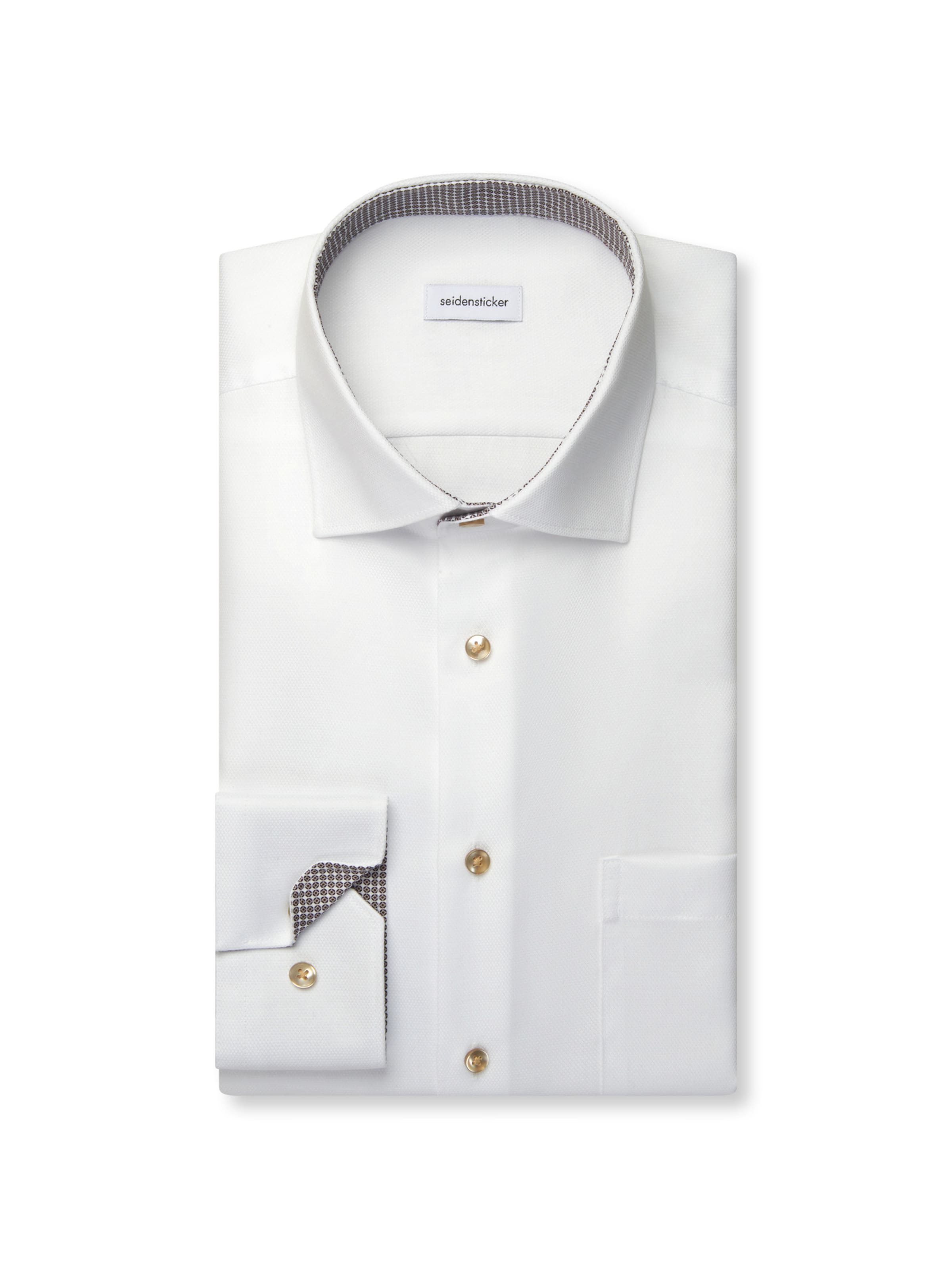 Coupe regular Chemise business 'Schwarze Rose' SEIDENSTICKER en blanc : devant