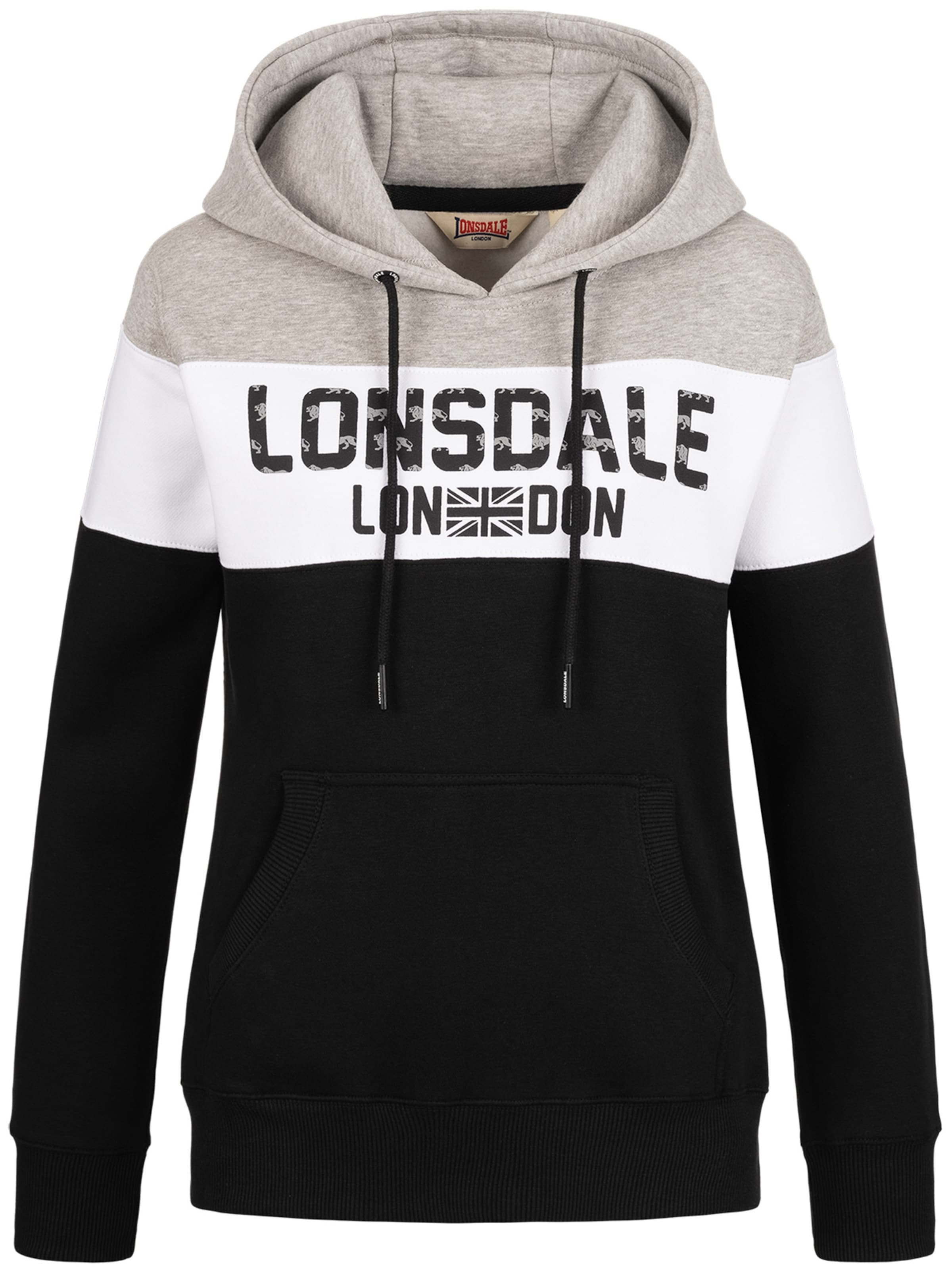 LONSDALE Sweatshirt 'Penbryn' in Black: front