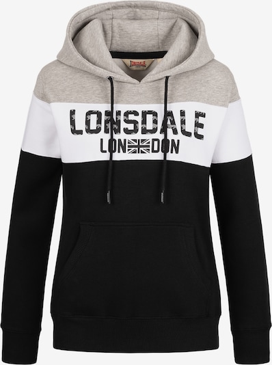 Megztinis be užsegimo 'Penbryn' iš LONSDALE, spalva – pilka / juoda / balta, Prekių apžvalga