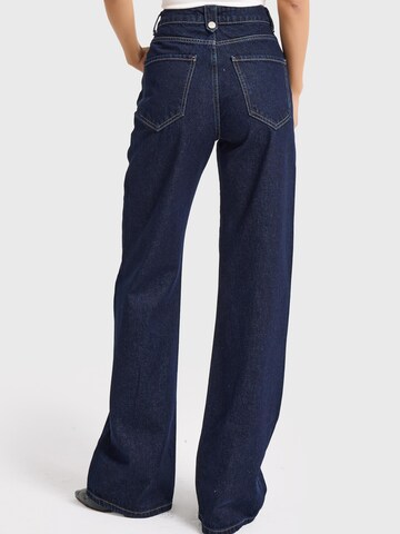 IT'S BASIC Regular Jeans 'Straight Mid Rise Jeans' in Blauw