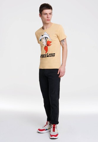 LOGOSHIRT T-Shirt 'Lucky Luke' in Beige