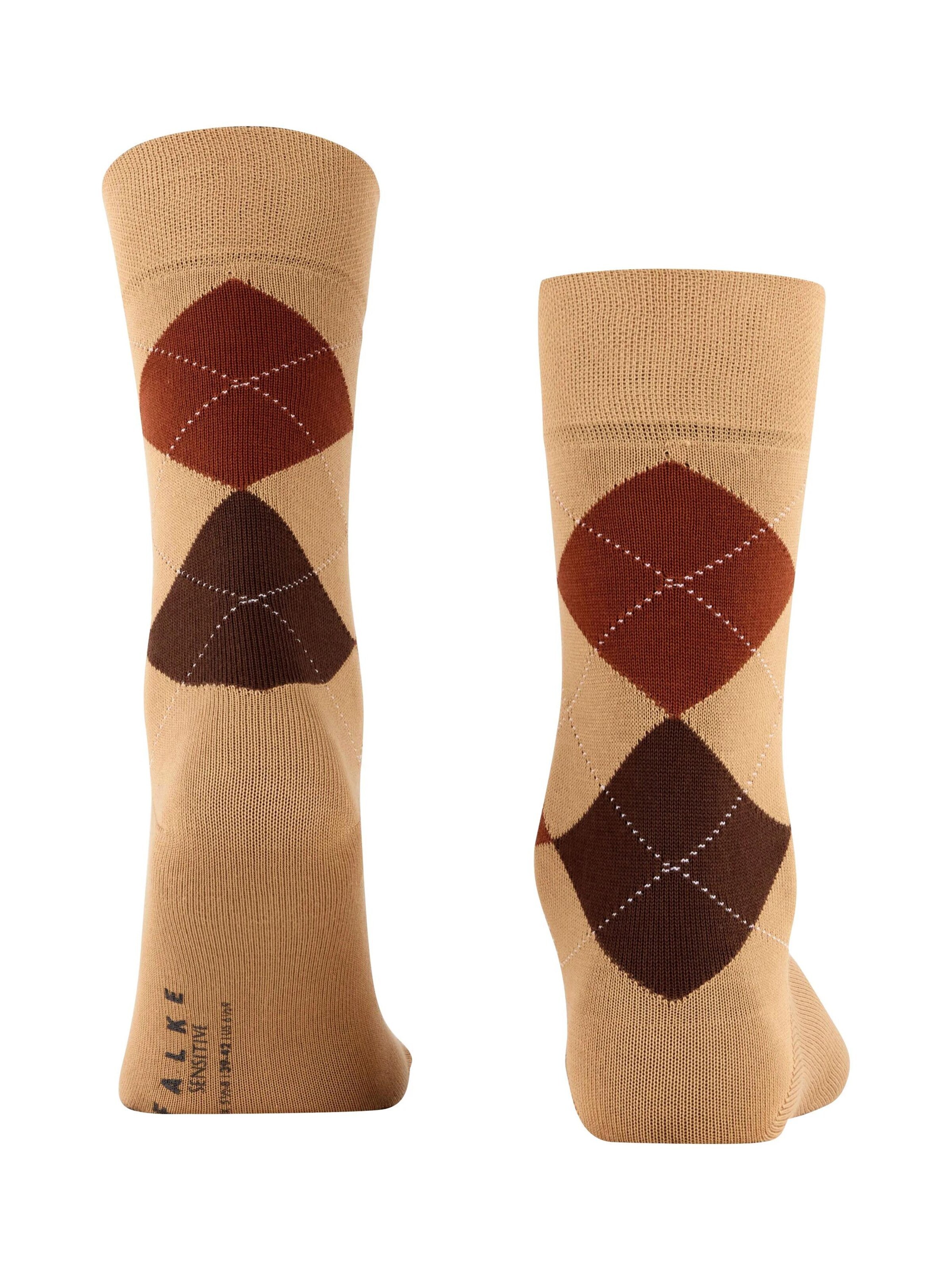 FALKE Socks 'Sensitive Argyle' in Beige