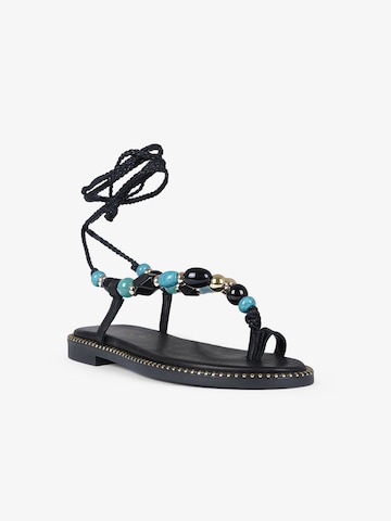 Sandalo di EXE in nero: frontale