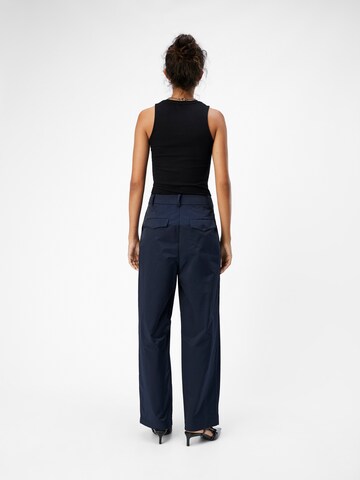 Wide Leg Pantalon à pince 'OBJDina' OBJECT en bleu