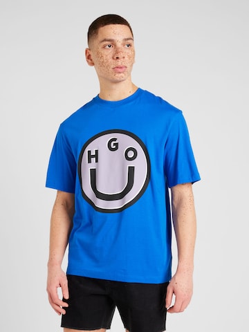 HUGO Blue T-shirt 'Nimper' i blå: framsida